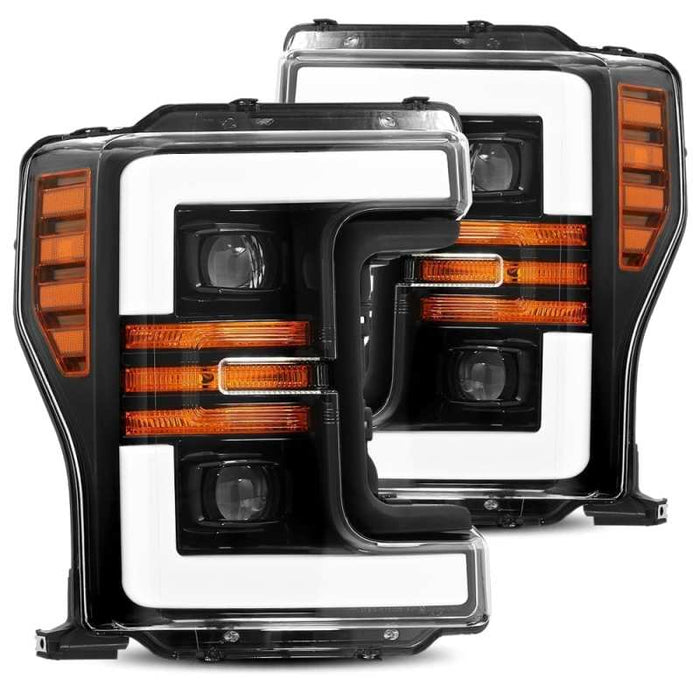 Phares AlphaRex 17-19 Ford F-250 SD PRO-Series Proj Style Plank Noir avec Activ Light/Seq Signal