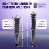 Adjustable Coilover Shock Absorbers Struts 4PCS for 1990-1996 Nissan 300ZX Z32 Flashark