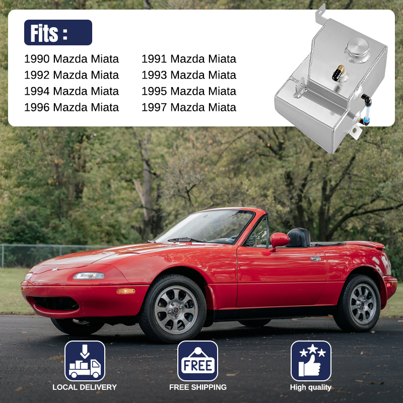 1990-1997 Mazda Miata NA Aluminum Coolant Reservoir Flashark