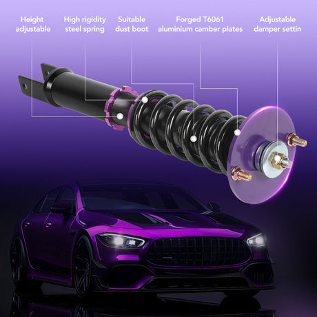Height Adjustable Coilovers for 1990-1999 Honda Accord(CB3, CB7) & Acura CL- 4PCS Flashark