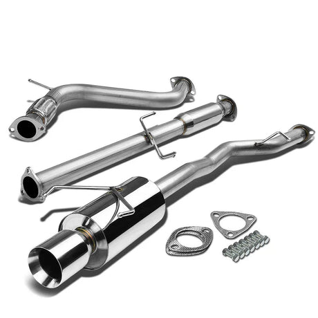 1994-1997 Honda Accord Catback Exhaust System, 2.5" Inlet, 4.5" Muffler Tip, N1 Style, 2.2L L4 Engine Flashark