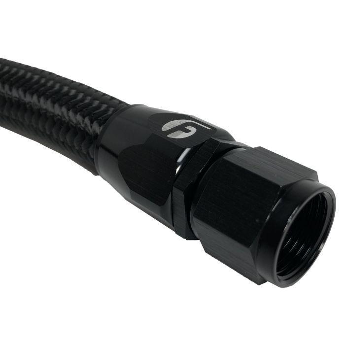1994-1998 Cummins 5.9L Braided Black Nylon Coolant Bypass Hose (FPE-CLNTBYPS-HS-12V-BLK)