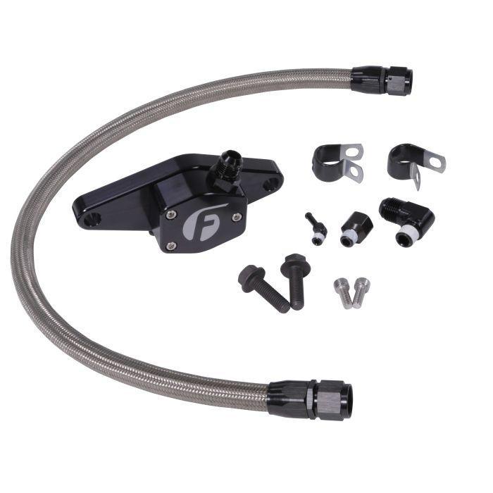1994-1998 Cummins 5.9L Coolant Bypass Kit Stainless Steel Braided Line (FPE-CLNTBYPS-CUMMINS-12V-SS)