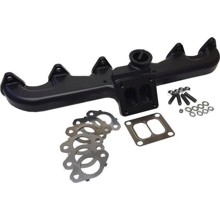 1994-1998 Cummins 5.9L Steed Speed Exhaust Manifold T4 Angled w/ Wastegate (T412VANGWG)