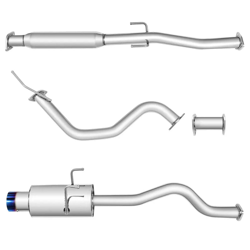 Catback Exhaust System For 1994-2001 Honda Acura Integra GS/RS/LS 1.8L with 4 Inches Burnt Rolled Tip N1 Style Flashark