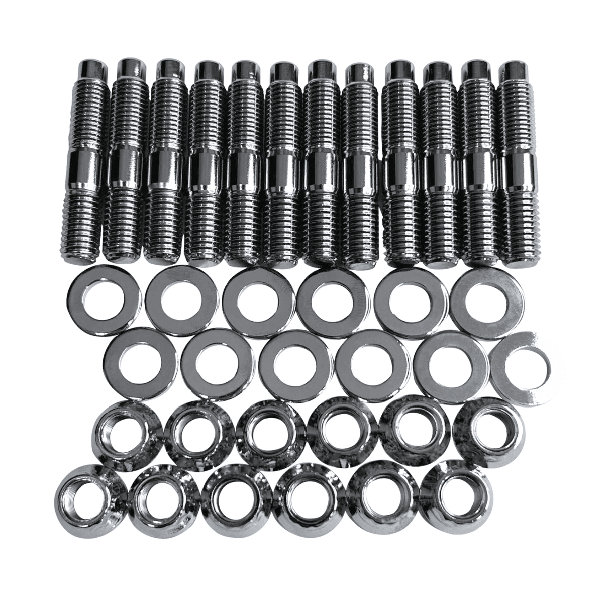 1994-2023 Cummins 5.9L/6.7L Gator Fasteners HD Exhaust Manifold Stud Kit - Chrome (EMSK5967C-CR)