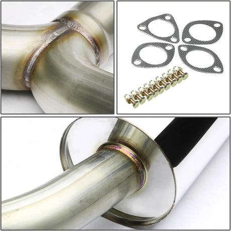 1998-2002 Honda Accord EX/LX 3.0L V6 Catback Exhaust System w/4.5 Inches Muffler Tip SOHC J30A1 Flashark