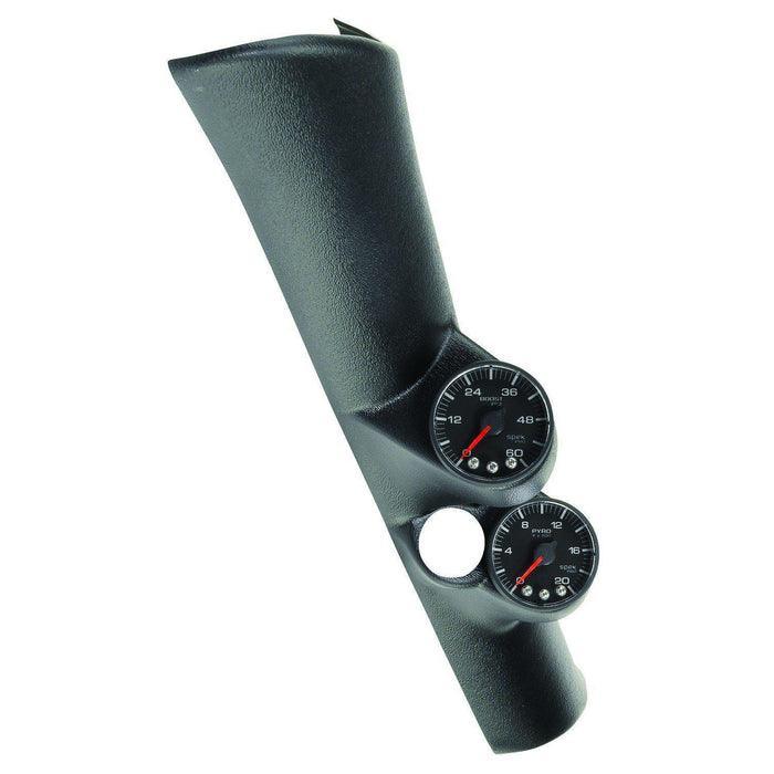 1998-2002 Cummins 5.9L Spek-Pro White and Black Twin Pillar Gauge Kit w/ Speaker (P72001)