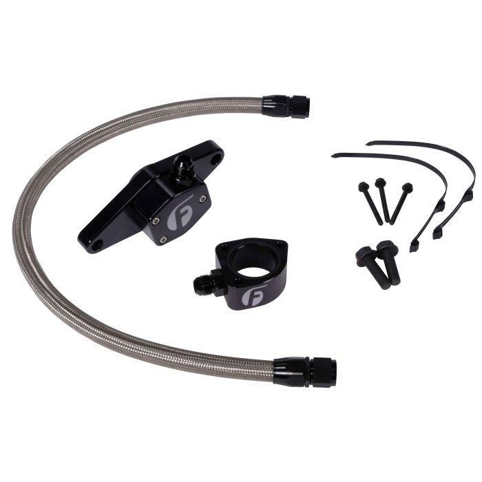 1998.5-2002 Cummins 5.9L Coolant Bypass Kit VP with Stainless Steel Braided Line (FPE-CLNTBYPS-CUMMINS-VP-SS)