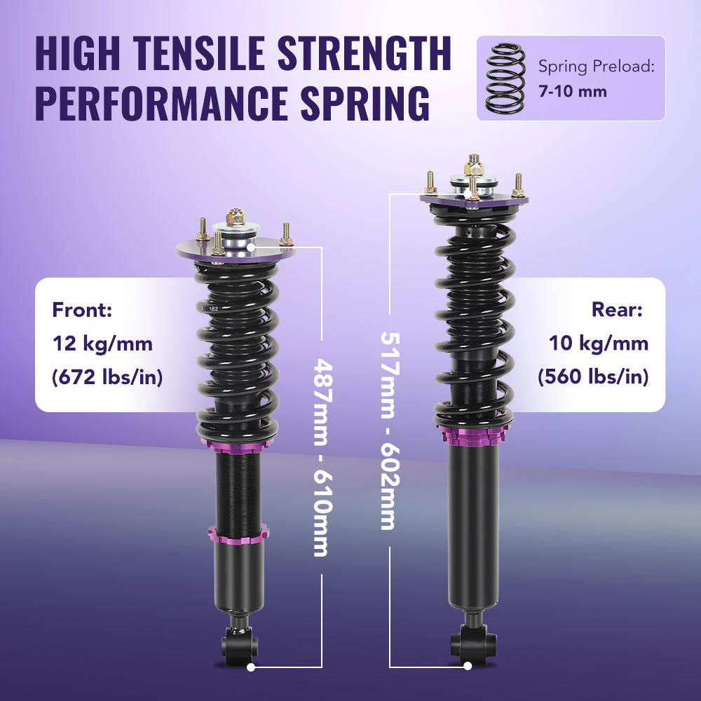 1998-2007 Lexus IS300/IS200 Toyota Altezza/Mark II Coilovers Height Adjustable 4PCS Flashark
