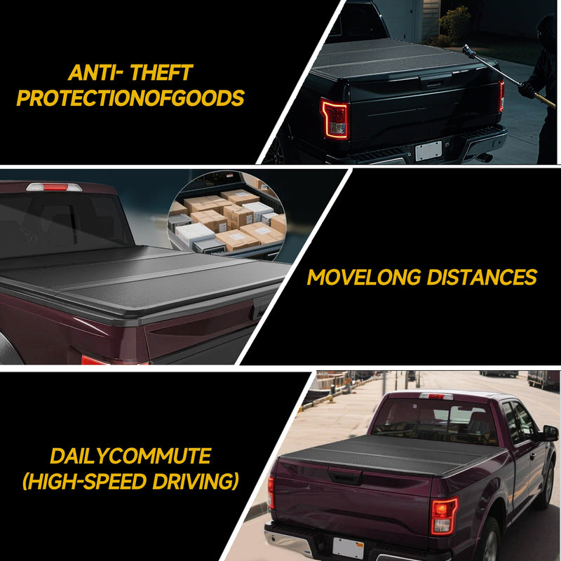 Trucktok 1999-2025 Ford F250 F350 Super Duty 6.8FT Hard Tri-Fold Tonneau Cover Truck Bed Pickup