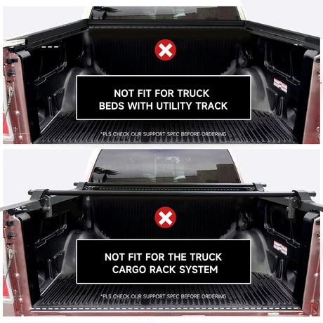 Trucktok 1999-2025 Ford F250 F350 Super Duty 6.8FT Hard Tri-Fold Tonneau Cover Truck Bed Pickup TruckTok