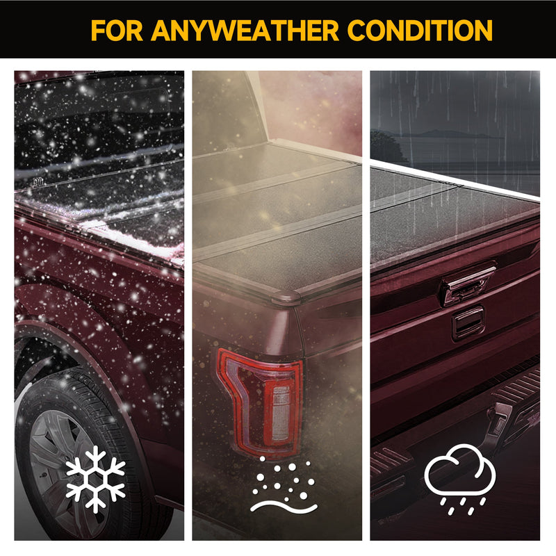 Trucktok 1999-2025 Ford F250 F350 Super Duty 6.8FT Hard Tri-Fold Tonneau Cover Truck Bed Pickup