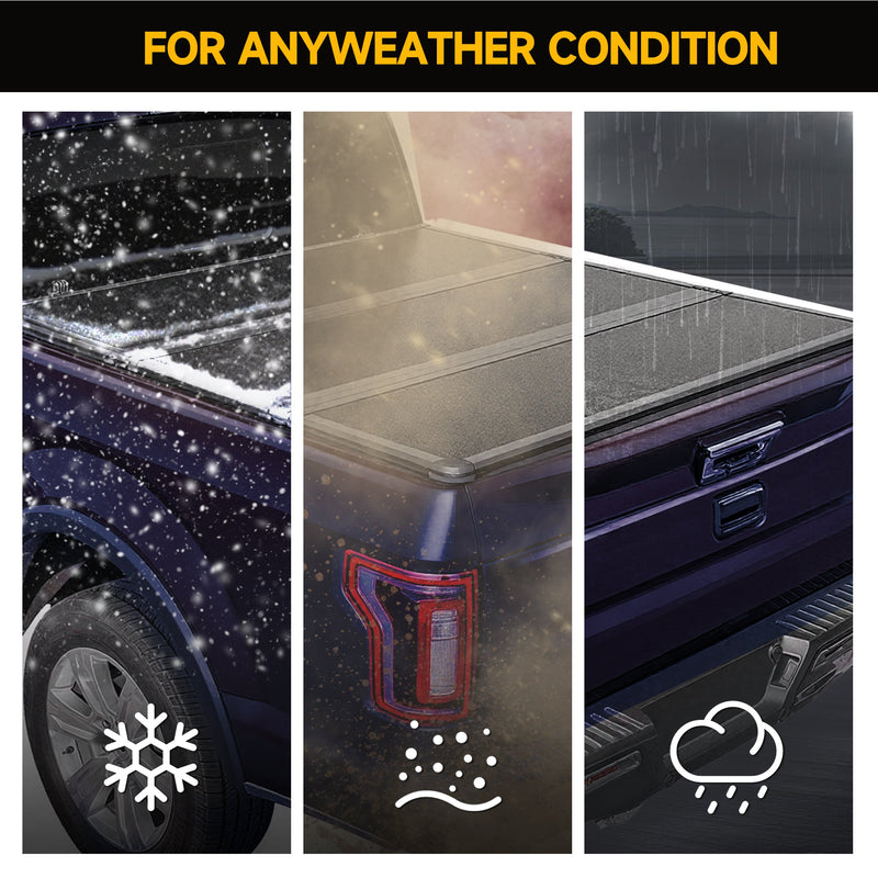 Trucktok 1999-2025 Ford F250 F350 Super Duty 8.2FT Hard Tri-Fold Tonneau Cover Truck Bed Pickup