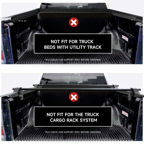 Trucktok 1999-2025 Ford F250 F350 Super Duty 8.2FT Hard Tri-Fold Tonneau Cover Truck Bed Pickup TruckTok