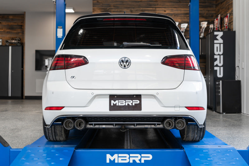 Échappement arrière de catalyseur MBRP 15-19 VW Golf R MK7/MK7.5 3 pouces T304 avec embouts en fibre de carbone