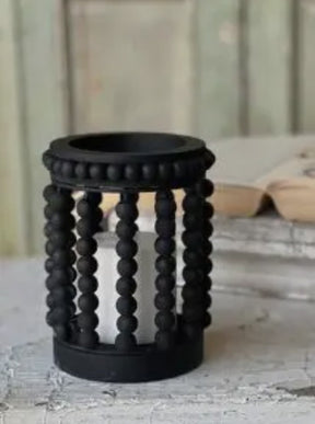 Black Beaded Lantern KB Decor & More