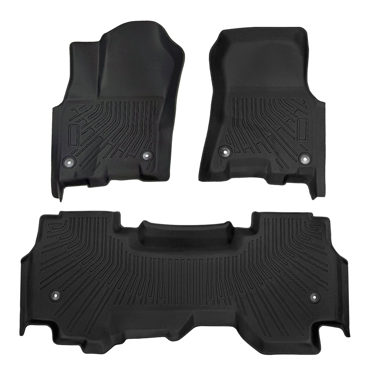 Trucktok 2025-2026 Dodge Ram 1500 Quad Cab All-Weather TPE Floor Mats TruckTok