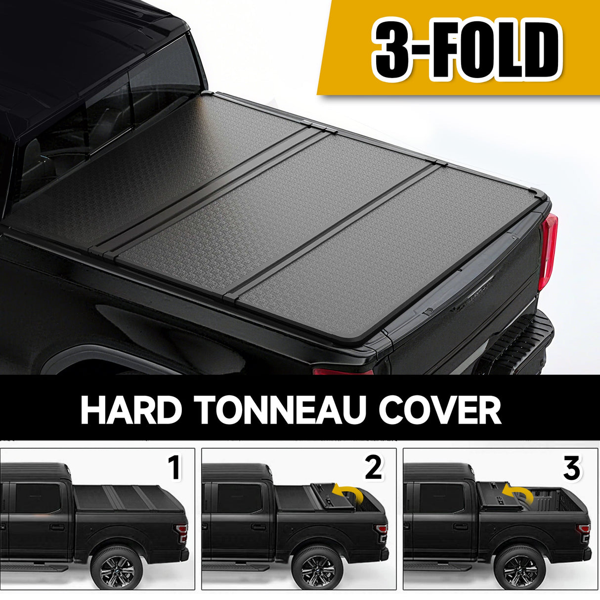 Trucktok 2014-2018 Chevy Silverado Sierra 5.8FT 3-Fold Hard Bed Tonneau Cover TruckTok