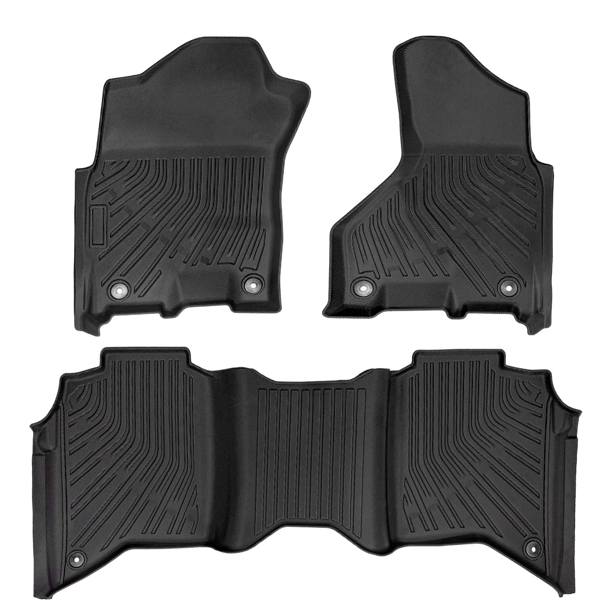 Trucktok 2019-2025 Dodge Ram 2500 3500 Crew Cab All-Weather Floor Mats TruckTok