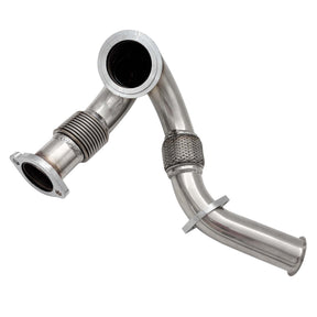 TruckTok 2003-2007 6.0L Ford F250 F350 F450 Powerstroke Diesel Heavy Duty Polished Exhaust Up-Pipe Y-Pipe TruckTok
