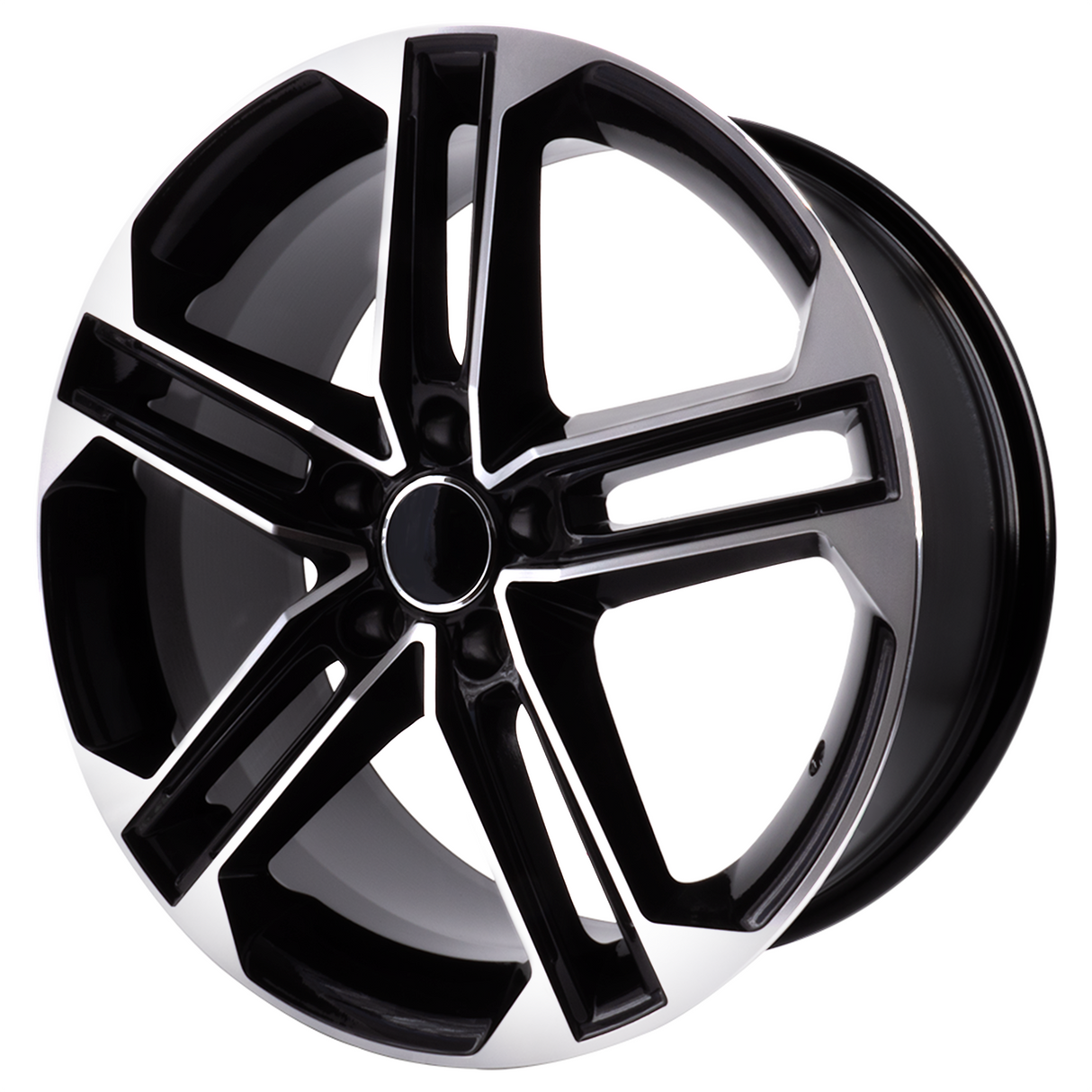 18 x 8.0 5x112 Black Machine Face 1 pc Wheels For Audi Mercedes
