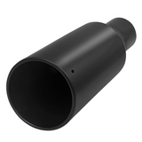 Trucktok 3" Inlet 5" Outlet 12" Overall Length Bolt On Exhaust Tailpipe Tip Black TruckTok