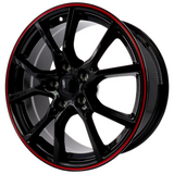 17x7.5 5x114.3 Type R Style Rims Red Lip 1pc For Honda Civics