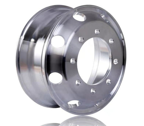 Truck Wheels 19.5" x 6.75" Forged Aluminum Rims Both-Side Mirror Polished