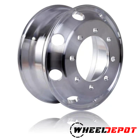 Truck Wheels 19.5 x 7.5 Forged Aluminum Rims 4pcs Both-Side Mirror Polished