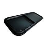 CRL Glass Slider Window w/ Clamp Ring (Passenger Side) for Sprinter Van Wideouts S&B