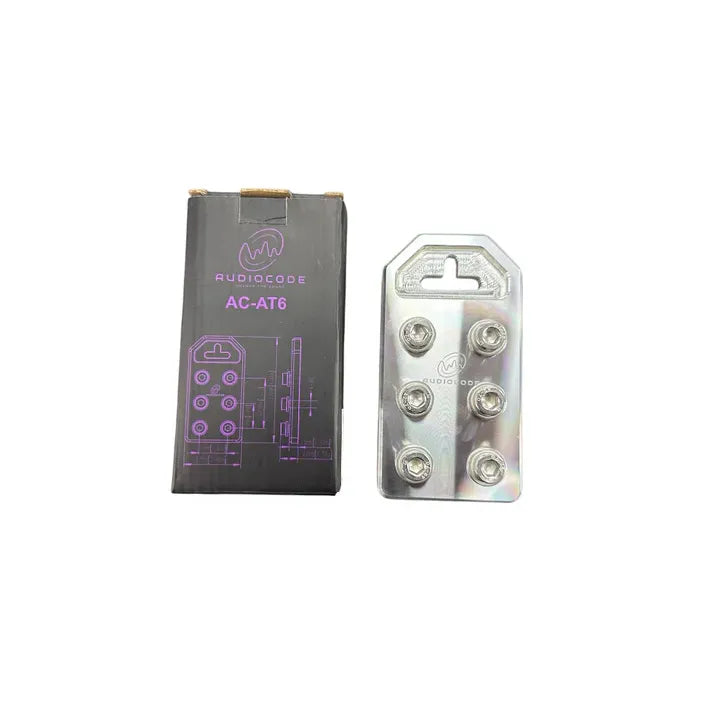 Audio Xtreme Code AC-AT6 Flat 6 Spot Aluminum Battery Terminal (Single) Audio Xtreme Code