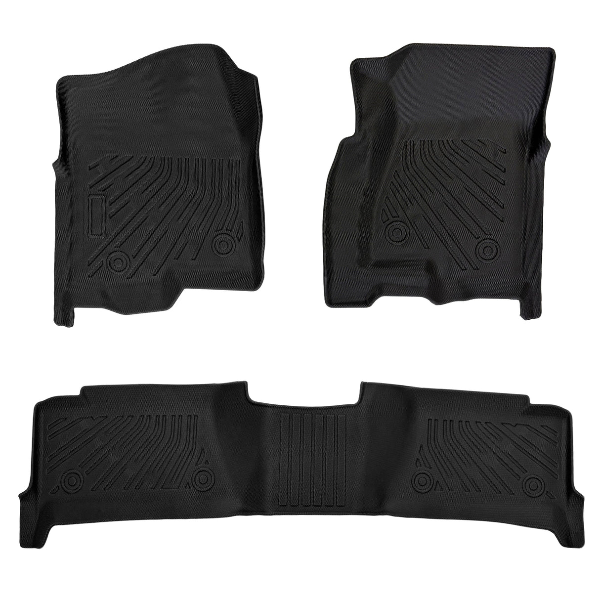 Trucktok 1999-2006 Silverado/Sierra 1500 2500 3500 Crew Cab All-Weather TPE Floor Mats TruckTok