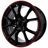 Honda Civic Wheel Rims 17x7.5 5x114.3 Type R Style  Red Lip Set of 4