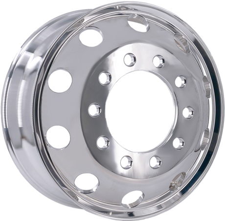 22.5x8.25 Stud Pilot Truck Wheels 8pcs Forged Aluminum Rims $328 each Both-Side Mirror Polished