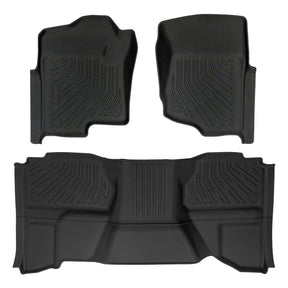Trucktok 2007-2013 Silverado Sierra 1500 2500 Extend Cab All-Weather TPE Floor Mats TruckTok