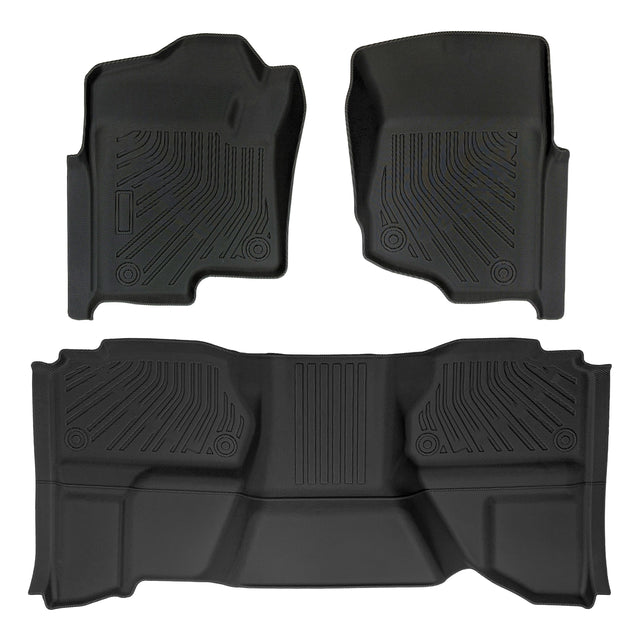 Trucktok 2007-2013 Silverado Sierra 1500 2500 Extend Cab All-Weather TPE Floor Mats TruckTok