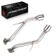 Axle Back Exhaust For 2014-2024 Infiniti Q50 w/ Stainless Steel Tip Flashark