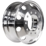 22.5x8.25 Truck Wheels 8pcs Forged Aluminum Rims $238 each BULK PRICE Machined Bright Hub-Piloted