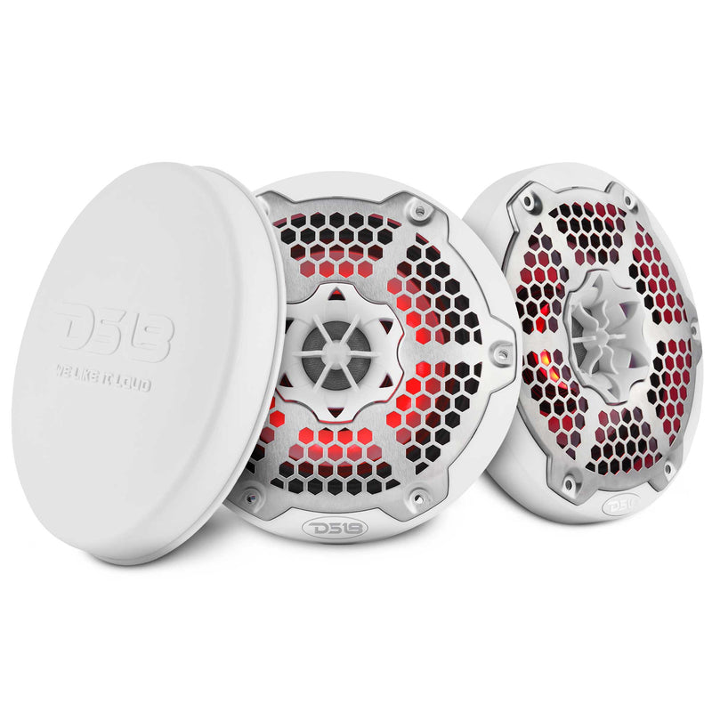 6.5” Marine 2-Way Hybrid Speaker with RGB LED, Compression Driver and Neodymium Magnet | 250W RMS 4-Ohm