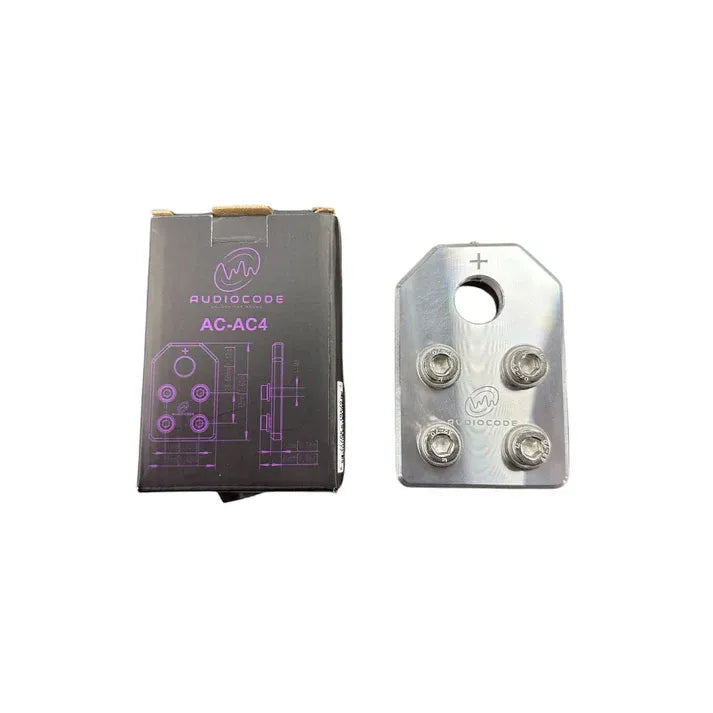 Audio Xtreme Code AC-AC4 Flat 4 Spot Aluminum Battery Terminal (Single) Audio Xtreme Code