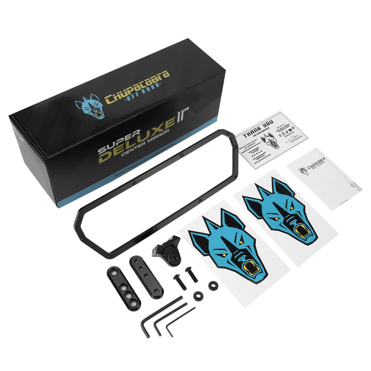 X3 Specific Super DELUXE 11" Offroad UTV Center Rearview Mirror Chupacabra Offroad