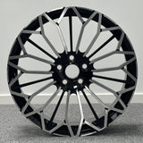20 x 8.0 5x114.3 Black Machine Face 1 pc Lexus, Toyota Style Wheels