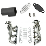 TruckTok 1987-1996 Ford 5.8L F150 F250 Bronco Short Header Manifold & EGR Block Off delete Kit TruckTok