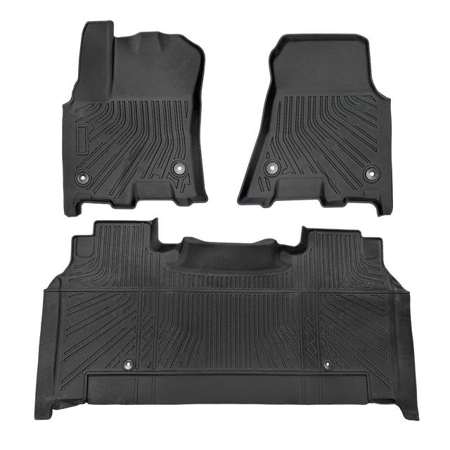 Trucktok 2025-2026 Dodge Ram 1500 Crew Cab with Storage All-Weather TPE Floor Mats TruckTok