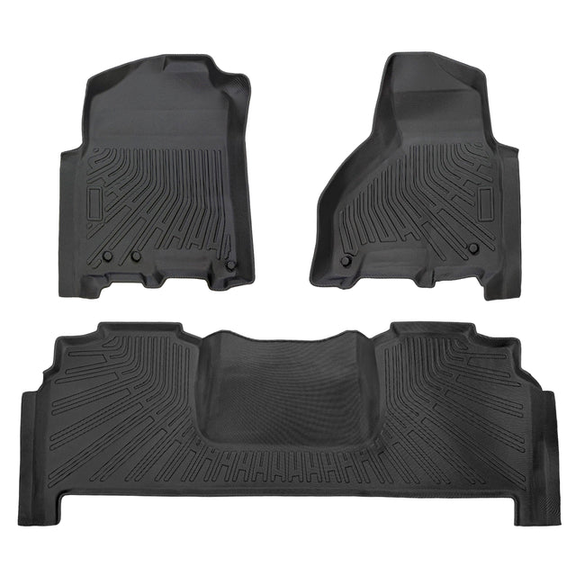 Trucktok 2010-2018 Dodge Ram 2500 3500 Mega Cab All-Weather TPE Floor Mats TruckTok