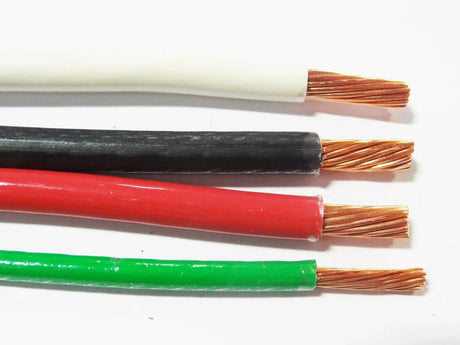 25' EA THHN THWN ALL 6 AWG GAUGE BLACK WHITE RED AND GREEN COPPER WIRE ACDC