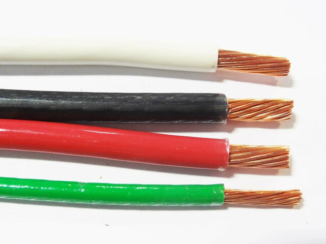 75' EA THHN THWN 6 AWG GAUGE BLACK WHITE RED COPPER WIRE + 75 6 AWG GREEN ACDC