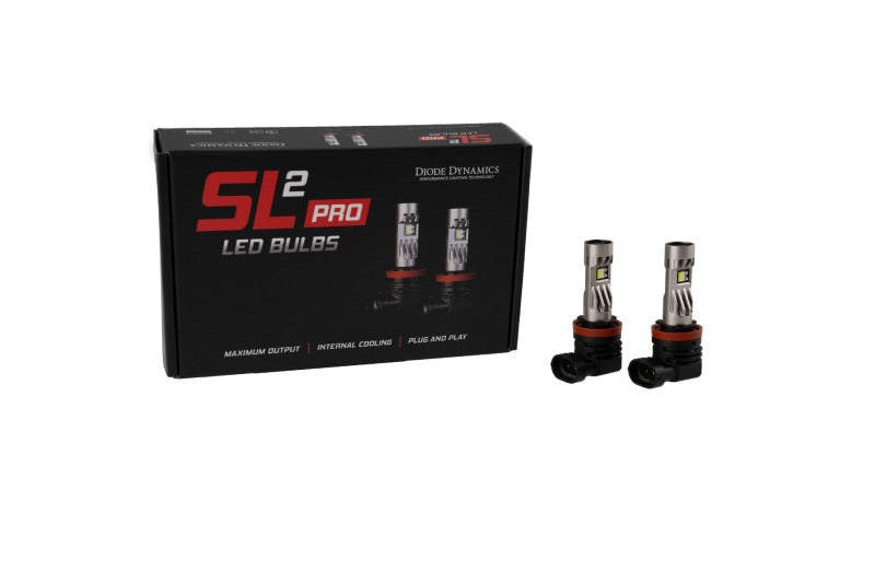 Diode Dynamics H11/H8/H9 White SL2 LED Bulbs with AntiFlicker Modules (pair)