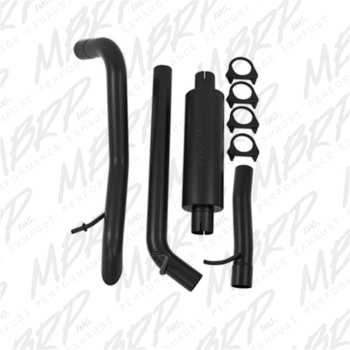 Silencieux d'échappement tout-terrain MBRP 2007-2009 Jeep Wrangler (JK) 3,8 L V6 4 portes avant l'essieu